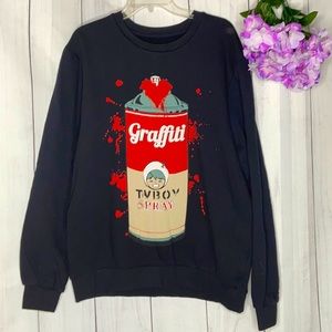 TV Boy Black Graffiti Soup Sweatshirt